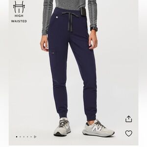 Figs Navy High Waisted Zamora Joggers - XL